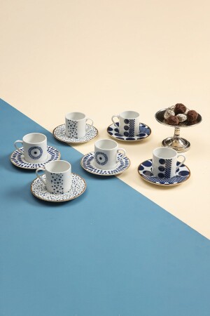 MNZ-Spotty 12 قطعة 90cc كوب قهوة مجموعة 6 أشخاص dop12242049igo - Porland