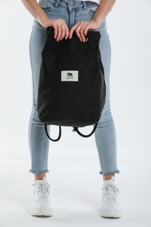 حقيبة رياضية من قماش أسود MNZ-SRT-405 - ELEPHANT ÇANTA