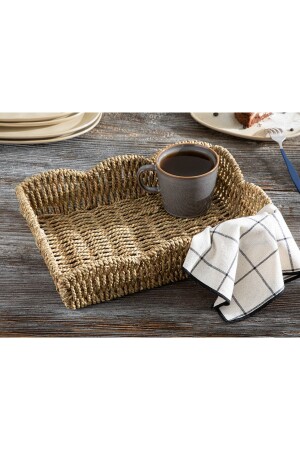 MNZ-Stacia Wicker Tray 35x25x8,5 سم براون 10037390 - English Home