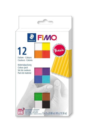 MNZ-Staedtler 8023 C12-1 مجموعة نموذج الطين Fımo® Soft Multi Pack 25 غرام 12 كتلة أساسية - Eshel