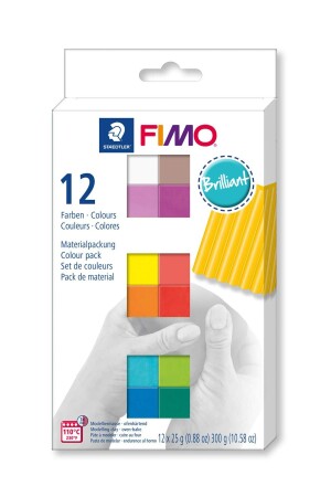 MNZ-Staedtler 8023 C12-2 مجموعة نموذج الطين Fımo® Soft Multi Pack 25 غرام 12 كتل - Eshel