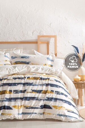 مجموعة غطاء المكعب المزدوج MNZ-Stain Ranforce - Beige - Yataş