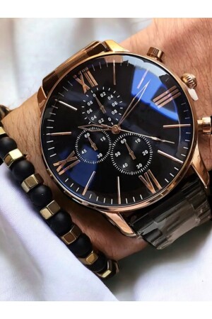 MNZ-Stainless IPC غطاء فخمة الرياضة المعدنية ساعة معصم الرجال - Dark Blanc