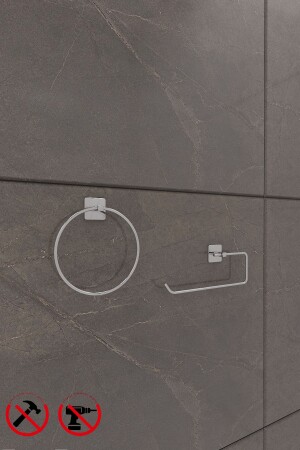 MNZ-Stainless Kom مربع منشفة ومجموعة منشفة منفصلة مربع - Alper Banyo