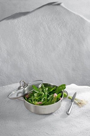 MNZ-Stainless Steel Force Karnıyarık كاسيرول 26 سم 600. 15. 01. 2186 - Emsan