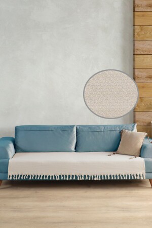 غطاء الأريكة من طراز MNZ-Star يغطي مساحة المقاعد كريم 115x200 - Ladynil