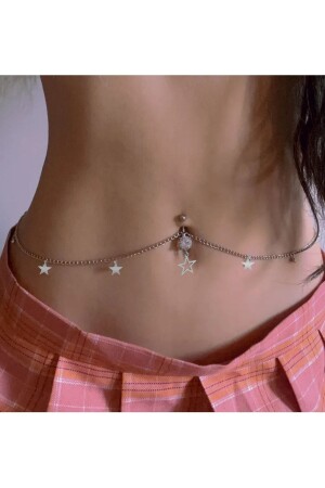 MNZ-Star التفاصيل الحجر البطن ثقب الخصر سلسلة الحزام، الملحقات الجسم BK753 - TakıConcept