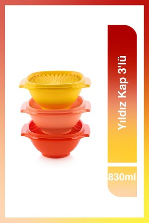 MNZ-Star Cap 830 Ml 3 حزمة TYC00563065729 - Tupperware