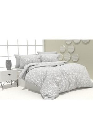 MNZ-Star مزدوجة غراي رينفورس غلاف غلاف مع الأوراق المطاطية TYU87234 - EVİMCE