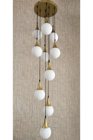 MNZ-Static Gold شمعة حديثة مع 10 نظارات KAFKAS258 - TREND