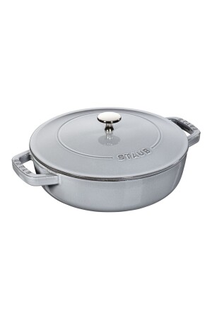 MNZ-Staub 405014840 صلصة حديد معدني مع غطاء 24 سم أبيض - Zwilling