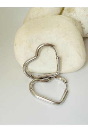 أذان القلب من لون الفضة من MNZ-STEEL 1-5CM عرض - Koala Company