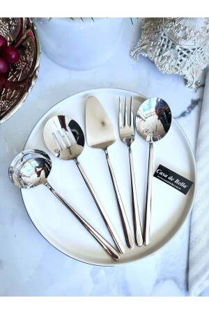 MNZ-Steel 5 Piece Dali فخمة الخدمة مجموعة TR5021 - CASA DE BELLA