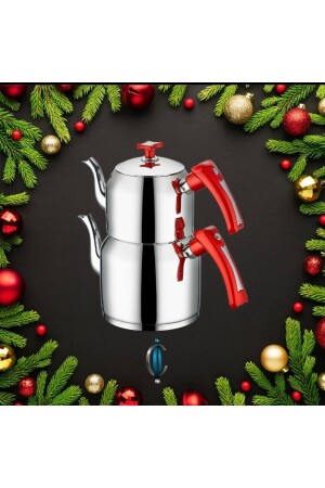 MNZ-Steel Sahara Family Size Teapot 9507KŞF - İNTER CELİK