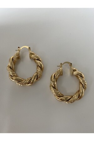 أرنب القفص من النحاس MNZ-Steel Stud Hoop Vs0050 - vi store vi jewelry