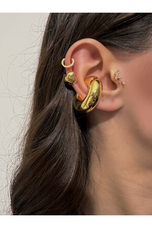MNZ-Steel Thick Knuckle Cartilage Earring Earcuff (قضيب العنق الضخم من الفولاذ) - Okko Store
