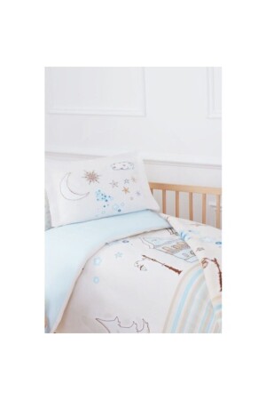 MNZ-Stella Blue Baby Boy Duvet Cover Set مع بطانية - Özdilek
