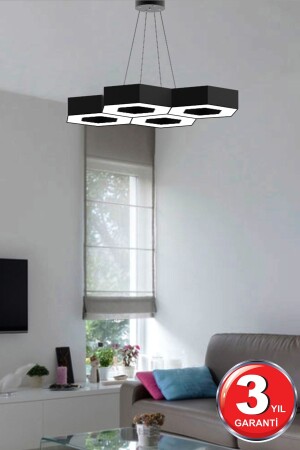 MNZ-Stella (قضية سوداء، ضوء أبيض) LED شمعة LED الحديثة، غرفة المعيشة، المطبخ، المدخل، القاعة، الطاولة، مصباح العجلة ست - Hegza Lighting