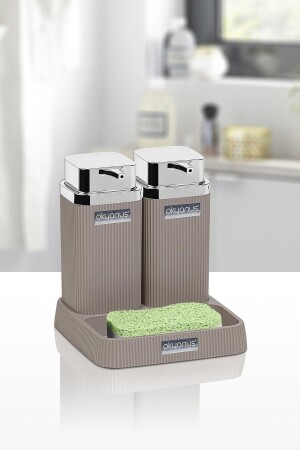 MNZ-Stella Mink Chrome Twin Soap Dish Set OKY-466-1 - Okyanus Home