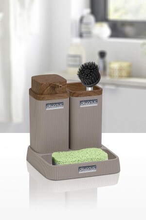 MNZ-Stella Mink خشب نمط مخزن مجموعة OKY-465-3 - Okyanus Home