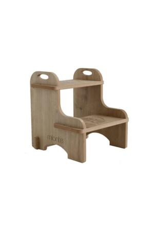(MNZ-Step) الطفل والبالغ (Montessori Riser Ladder) الخشب لون البلوط (Mnt0003) - Mionte Flat-Pack