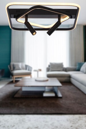 MNZ-Steve Kare Matte أسود رسومات 50 وات 300k بقعة غرفة المعيشة المطبخ غرفة الأطفال اليد الشنابل 12151-50W-BL - Apliqa