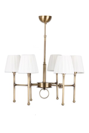 MNZ-Stick Modern 6 Arm Antique Arm Chandelier مع رأس الأنسجة SSJ011301 - Fivorno Aydınlatma