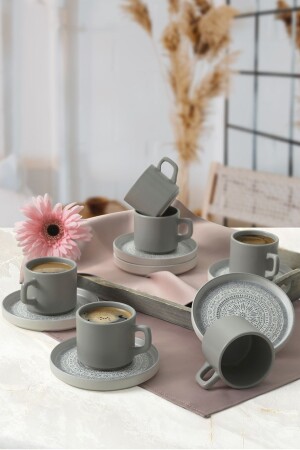 مجموعة الشاي من طراز MNZ-Stone 12 قطعة لـ 6 أشخاص 21426 - Keramika