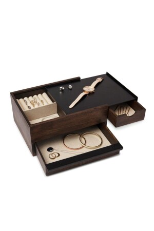 صندوق المجوهرات الأسود MNZ-Stowıt UM 290245-048 - umbra