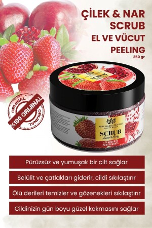 MNZ-Strawberry And Pomegranate Hand & Body Peeling 250 جرام - Arap Makyaj Dünyası