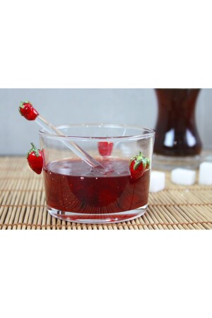 MNZ-Strawberry Glass Figured Jam Bowl ada725 - ADAMODART