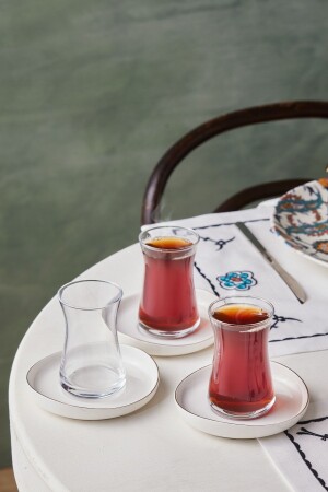 حفرة MNZ-Streamline 12 قطعة زجاجية مجموعة الشاي لـ 6 أشخاص 165 مل - Karaca