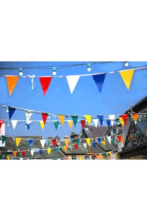 العلم MNZ-String Triangle العلم الديكور العلم الفتح العلم الحزب العلم الملونة العلم - Bayrakal