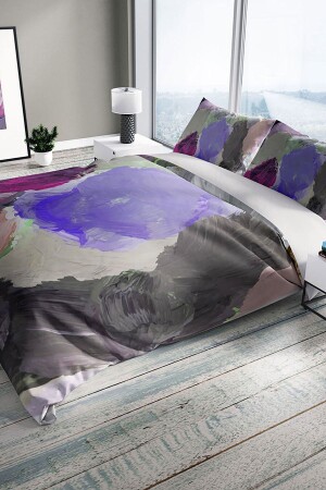 MNZ-Strokes 3d القطن ساتين مزدوج غطاء غطاء مجموعة PerlaSera14926 - PerlaSera