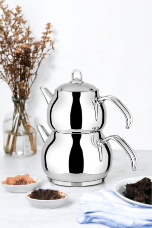 MNZ-Sude Teapot حجم عائلي من الـ Teapot Steel Handle CLOVER-GLOBE-MEDIUM - Rossel Premium