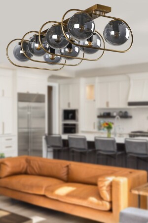 MNZ-Suhan 8 شمعة زجاجية مدخنة قديمة مع طوابق BEG1042BEG08 - Begüsa