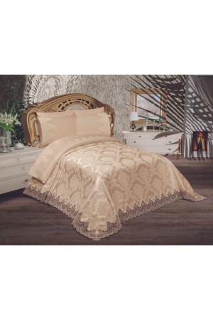 MNZ-Sultan فرنسية المزج 7 قطعة Chenille عروسة مجموعة SLTNG عروسة مجموعة - FRKESME - Çalışkan Çeyiz Evi