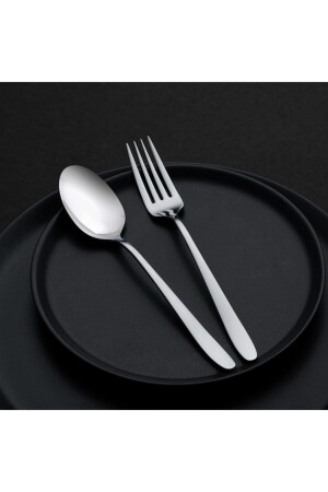 MNZ-Sultan Plain 30 Piece Fork Spoon Set SULTAN30P - Nehir