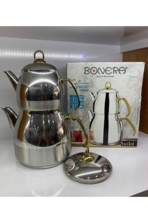 MNZ-Sultana متوسط الحجم فولاذية كوب الشاي الذهبية bon 4153 - Bonera