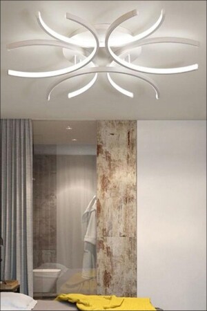 MNZ-Sümbül تصميم حديث أبيض اللون أبيض LED مقهى - المطبخ - غرفة المعيشة LED شمعة SMB23 - Fer Avize