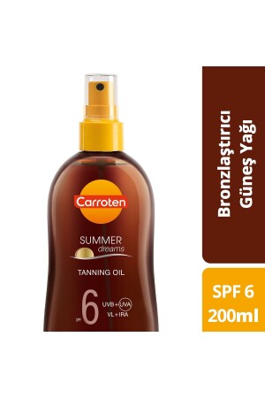 (MNZ-Summer Dreams Tanning Spf6 Low Protective Bronzing Sun Oil Spray 200 مل (C221431103) - Carroten