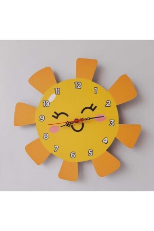 MNZ-Sun Model Children's Wall Clock 40x40 Cm مزحة ملونة ليزر القصص فوق البنفسجية مطبوعة 38001206 - TUĞBArt