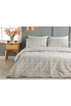 MNZ-Sunflower Easy Iron Double Duvet Cover Set 200x220 سم الوردي الخردل 10036860 - English Home