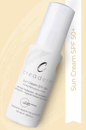 كريمات واقية الشمس MNZ-Sunscreen Creamspf 50+ (الهيالورونيكاسيد والكوزيم Q10) CRDRM5 - CREADERM