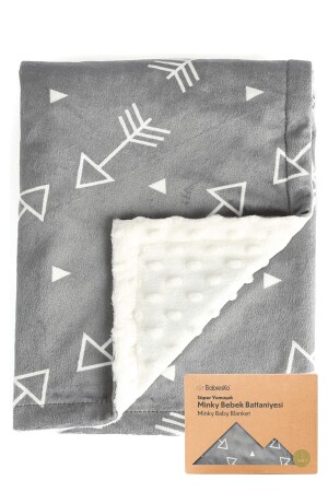 نمط السهم الناعم MNZ-Super غطاء الطفل الرفيق - 100 X 85 سم - نخل منقوش MINKY_001 - Monnhein