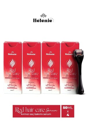 MNZ-Super 4 حزمة Helenie شعر أحمر وحرج صيروم رعاية نمو + Dermaroller 0.5mm TYCNWLK7KN169178711123062 - HELENİE