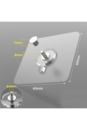 MNZ-Super قوية 4pcs إطار معلقة الخاتم لا حفرة المسامير الرمب الرمبية الرمبية الرمبية اللاصقة رف حامل معلق - Sayra