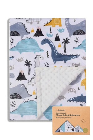MNZ-Super Soft Dinosaur Pattern سقفة طفولية مريحة - فلوف البطاطس 100 × 85 سم MINKY_003 - Monnhein