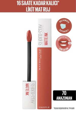 MNZ-Super Stay Matte Ink Unnude Liquid Matte Lipstick - 70 أمازونية - بنية - Maybelline New York