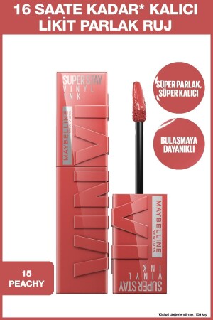 MNZ-Super Stay Vinyl Ink طويل الأمد سائل شديد الشفاه 15 البريش - Maybelline New York